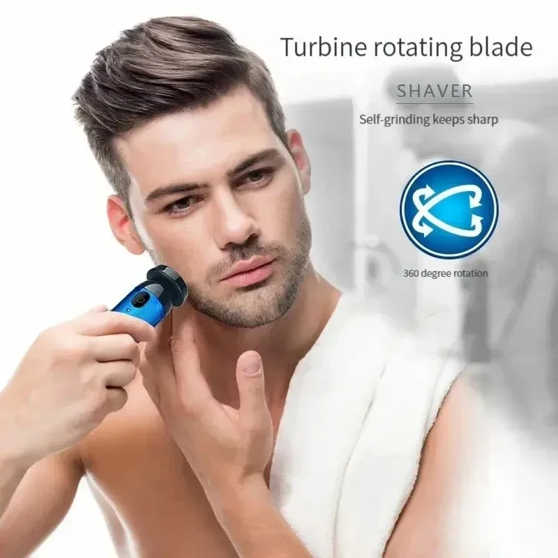 Low Frequency High-Speed Fast Mini Portable Charging Beard Electric Shaver Can be Removed in One Step Suitable for Men and Women