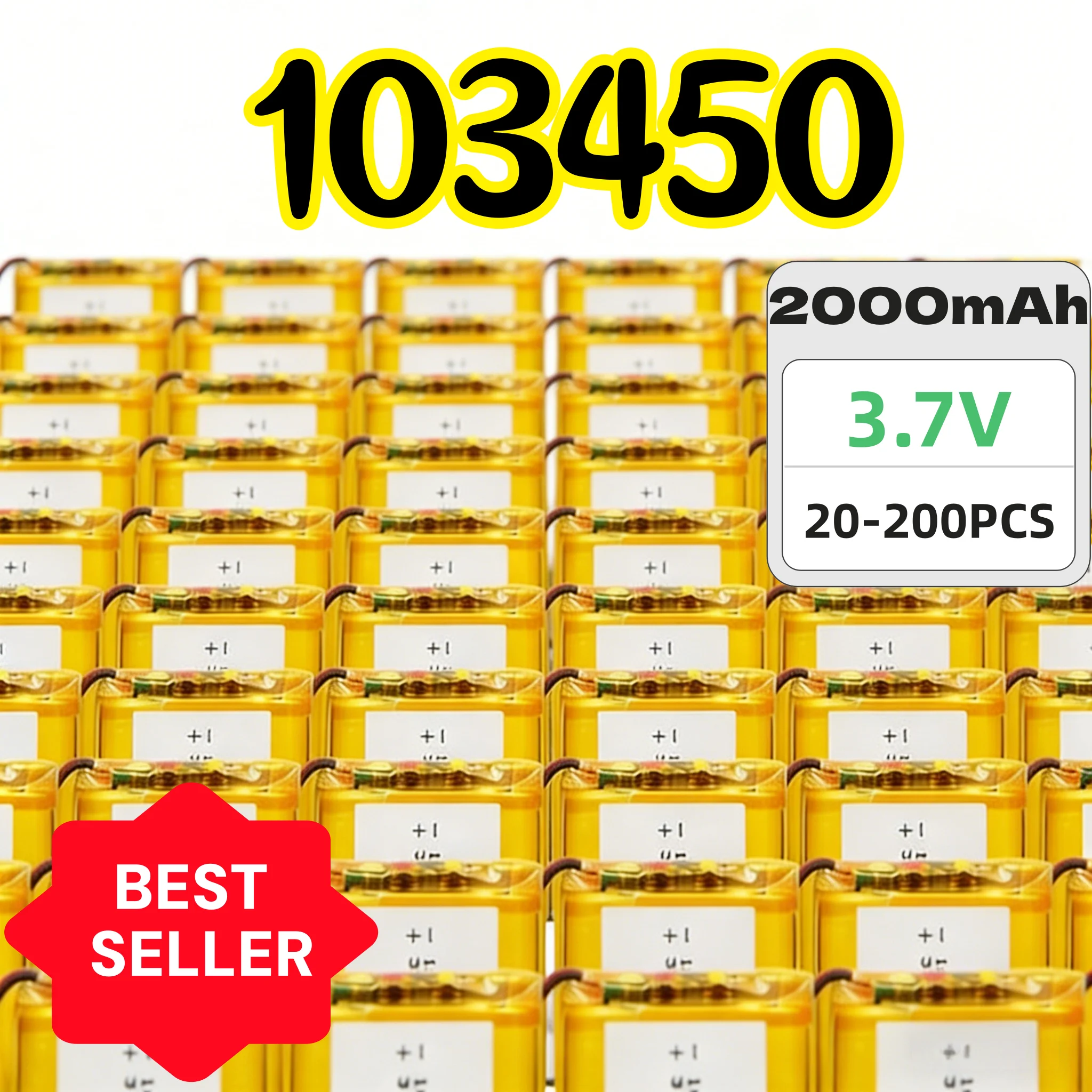 Batería recargable de polímero de litio 103450 3,7 V JST PH 2 pines - imagen 5