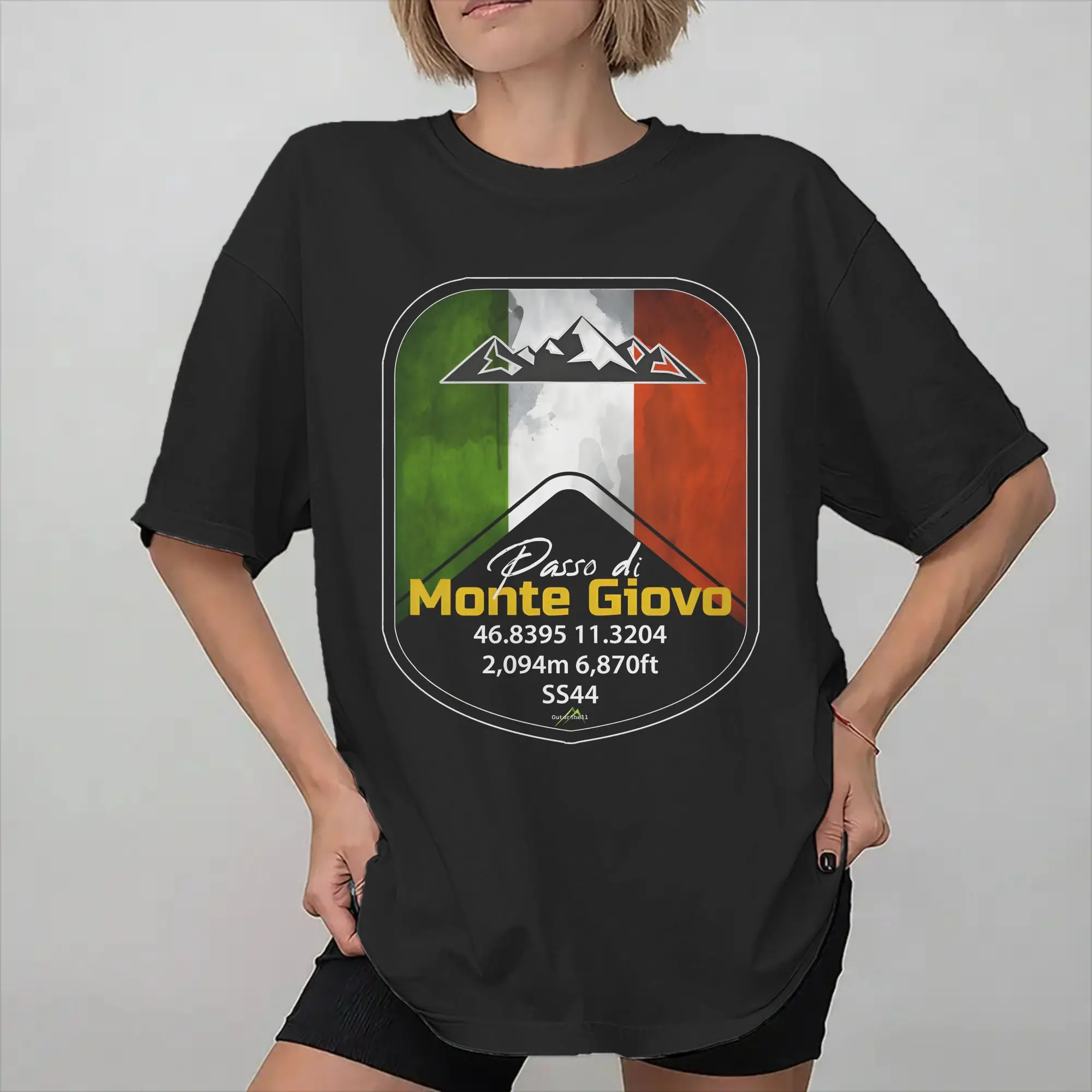 Men Women Passo Di Monte Giovo Jaufenpass ItalyA  T Shirt Pure Cotton Graphic Print T-Shirt  Top Clothing