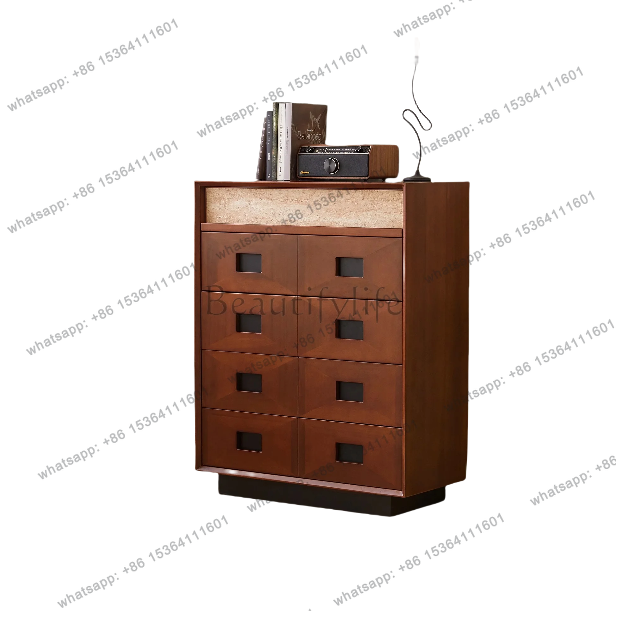 

Medieval solid wood chest of drawers, living room, bedroom, storage, bedside cabinet