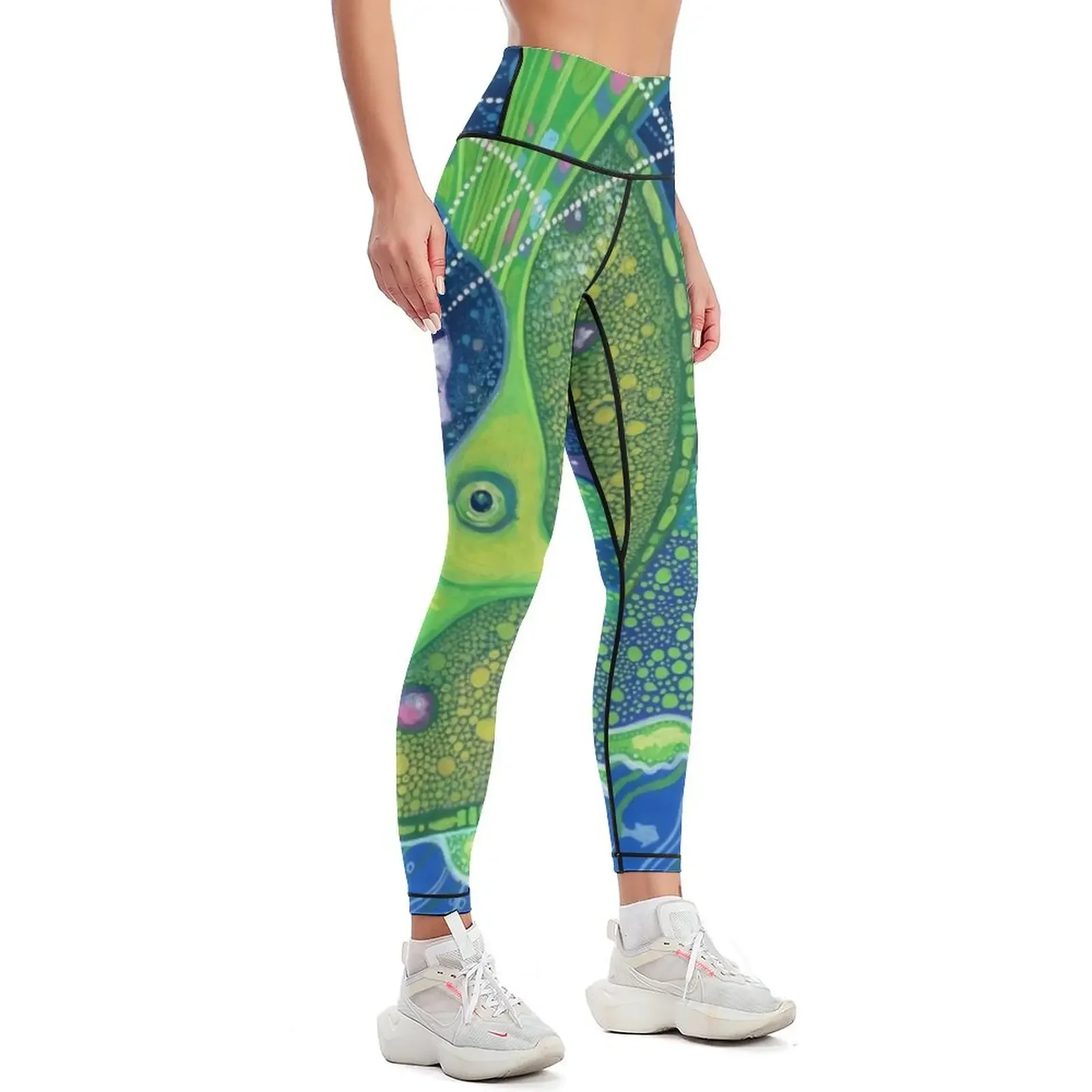 Dream of the Fullmoon, Mermaid Fish Ocean Surreal Fantasy, Leggings sports for Womens Leggings