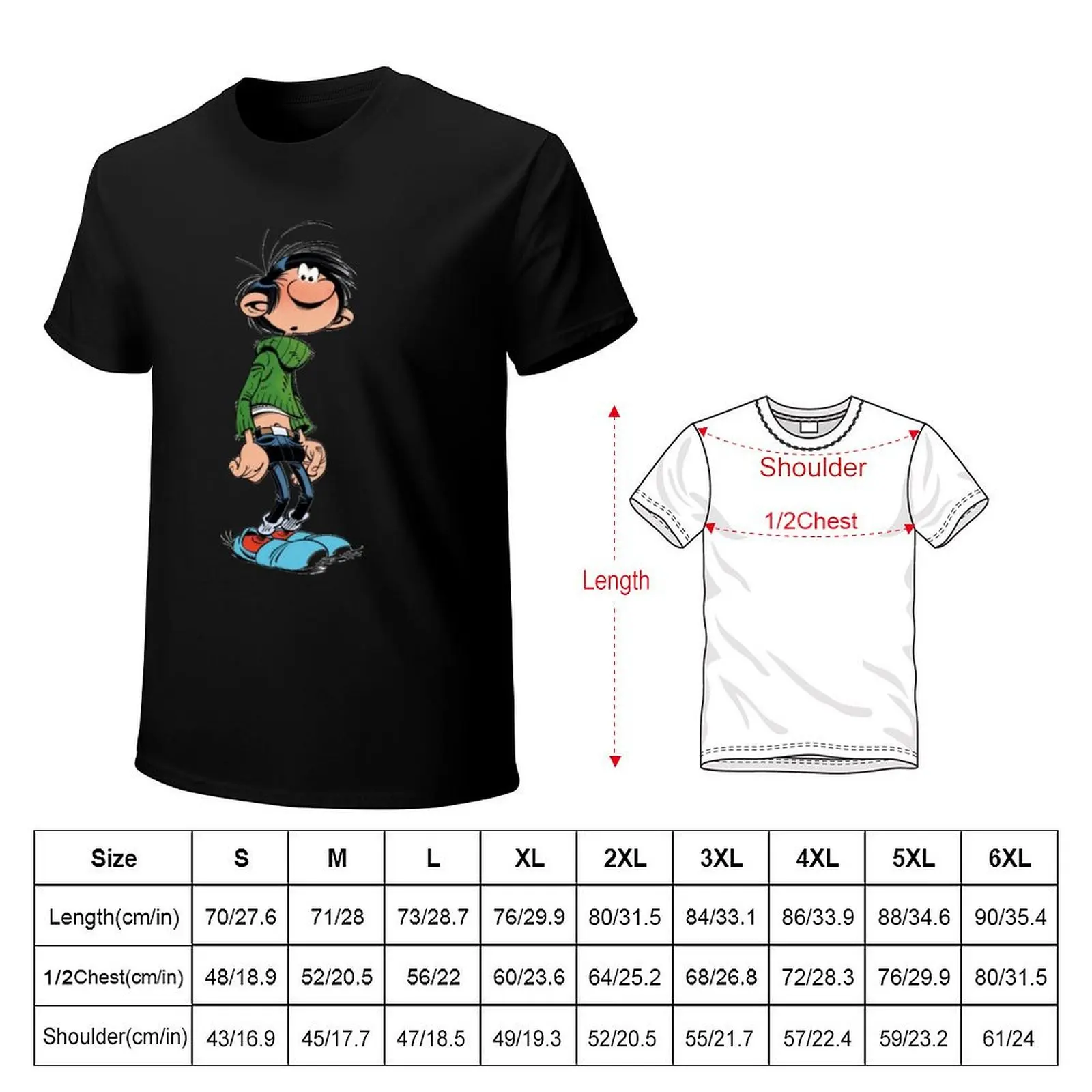 Gaston lagaffe T-Shirt t shirts for man slim fit T-Shirt