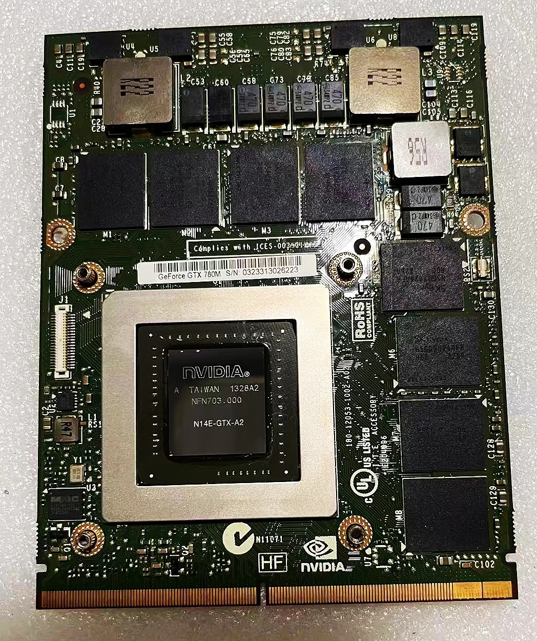 Gtx780M 4Gb for M6700 M6800 A1312 N14E-Gtx-A2 Test Ok