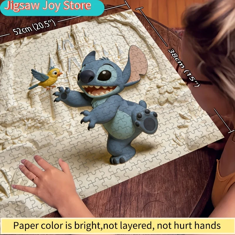 2D 플랫, 디즈니 디즈니 스티치 & 미키 마우스 퍼즐 성인에게 적합 - 벽 그림, 도전적인 두뇌 자극 게임, 크리스마스