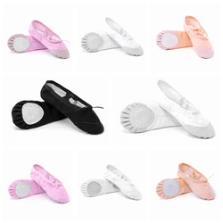 Professional Pink Yoga Slippers Indoor Exercising Shoes Ballet Shoes Dance for Girls Canvas Ballet Dance Girls Kids Women