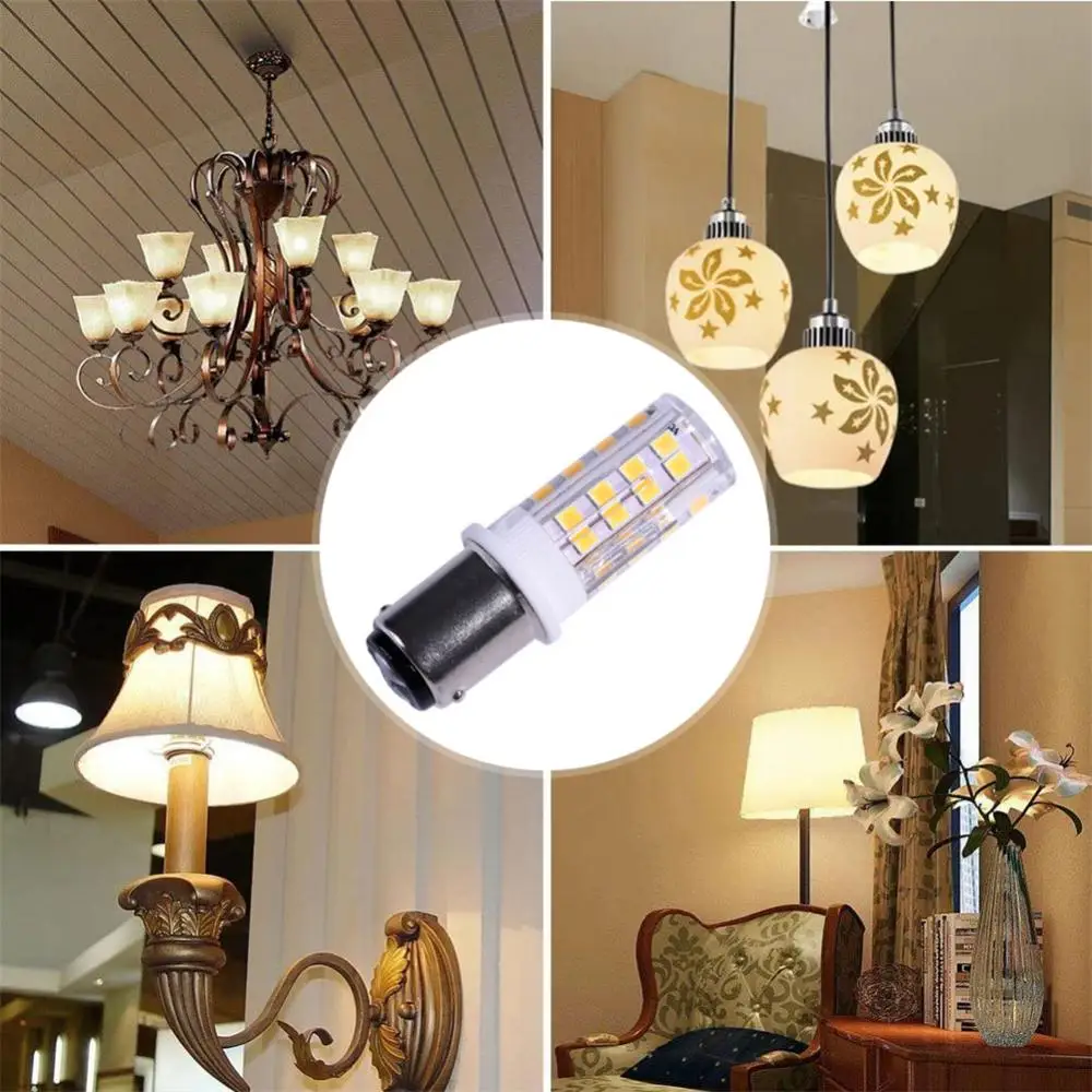 Sewing Light Bulb Ba15d Double Contact Bayonet Base LED Corn Bulb LED 220V For Sewing Machine Pfaff Singer Privilege Bernina