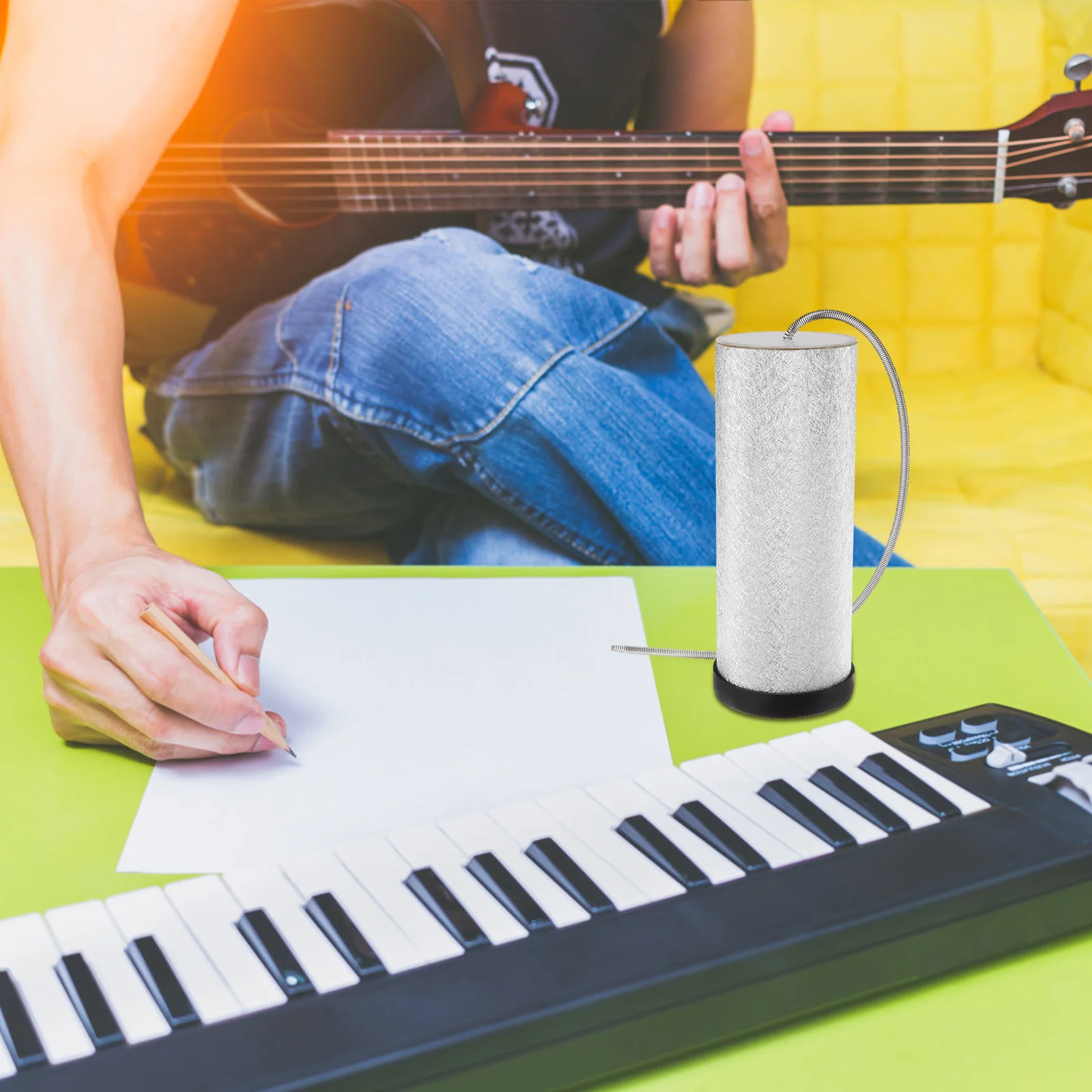 أداة قرع Thunder Drum Orff صانع صوت طبل الربيع لأداء الموسيقى وألعاب الحفلات والتعليم الموسيقي المبكر