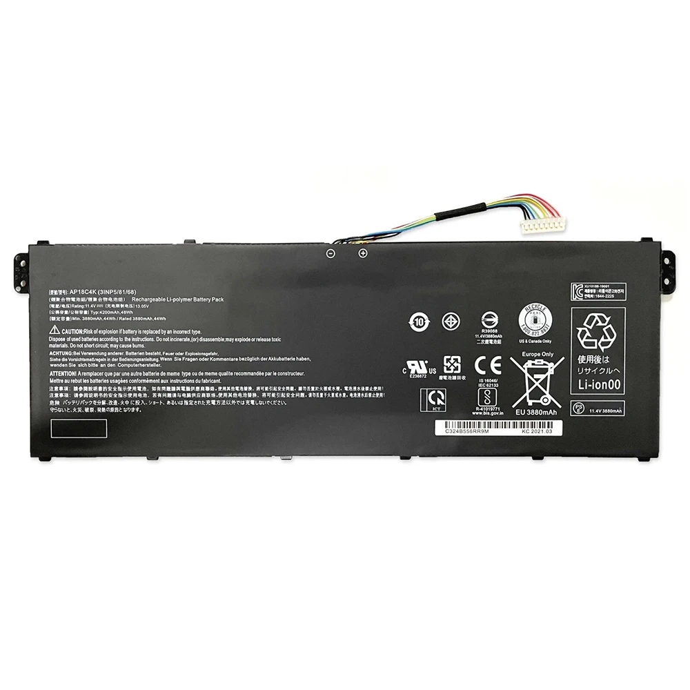 AP18C4K 11.4V 48Wh 4200mAh Laptop Battery for Acer Aspire 5 A515-43 A515-44G A515-54G A515-43G SF314-57G SF314-57
