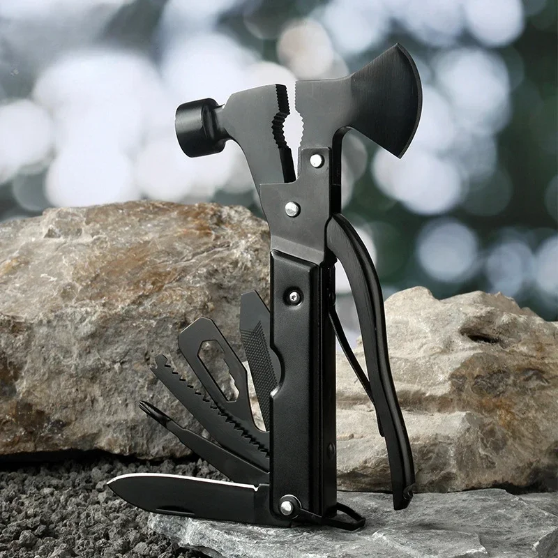 Multi-function Axe Tool Hammer，Folding Multifunctional Axe Hammer Emergency Tool, Outdoor Camping Multifunctional Tool