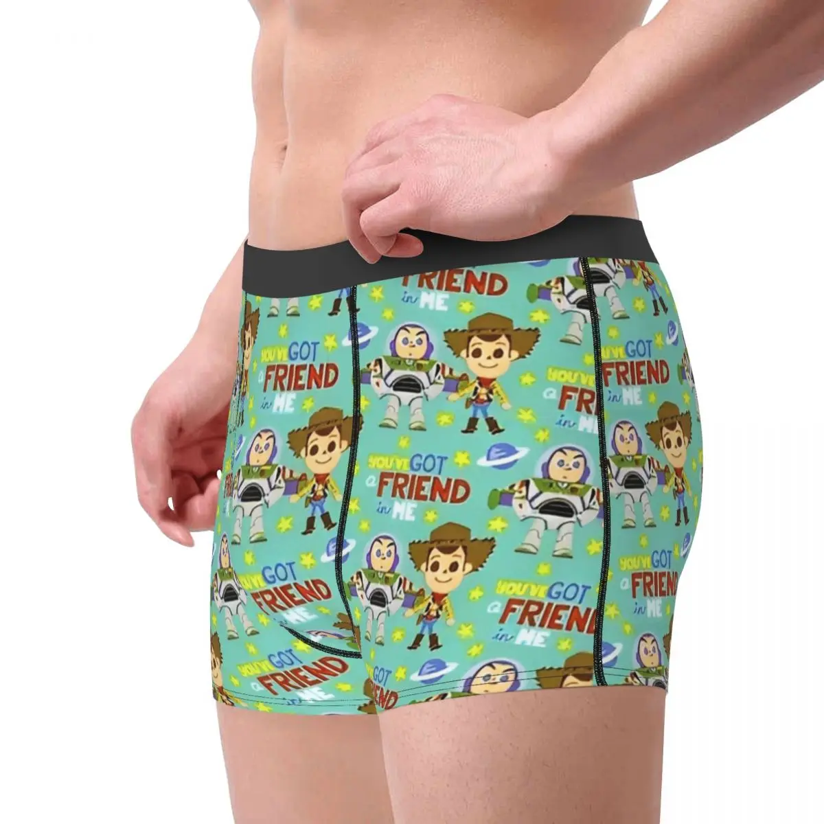 Men's Toy Story Cartoon Cute Boxer Briefs Shorts Panties Soft Underwear Woody Buzz Lightyear Male Sexy S-XXL Underpants