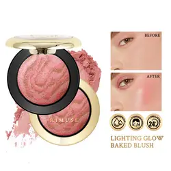 Lighting Glow Baked Blush Peach Pink Tint Makeup Blush Palette Cheek Contour Rouge Cosmetics Long-lasting Face Brightens