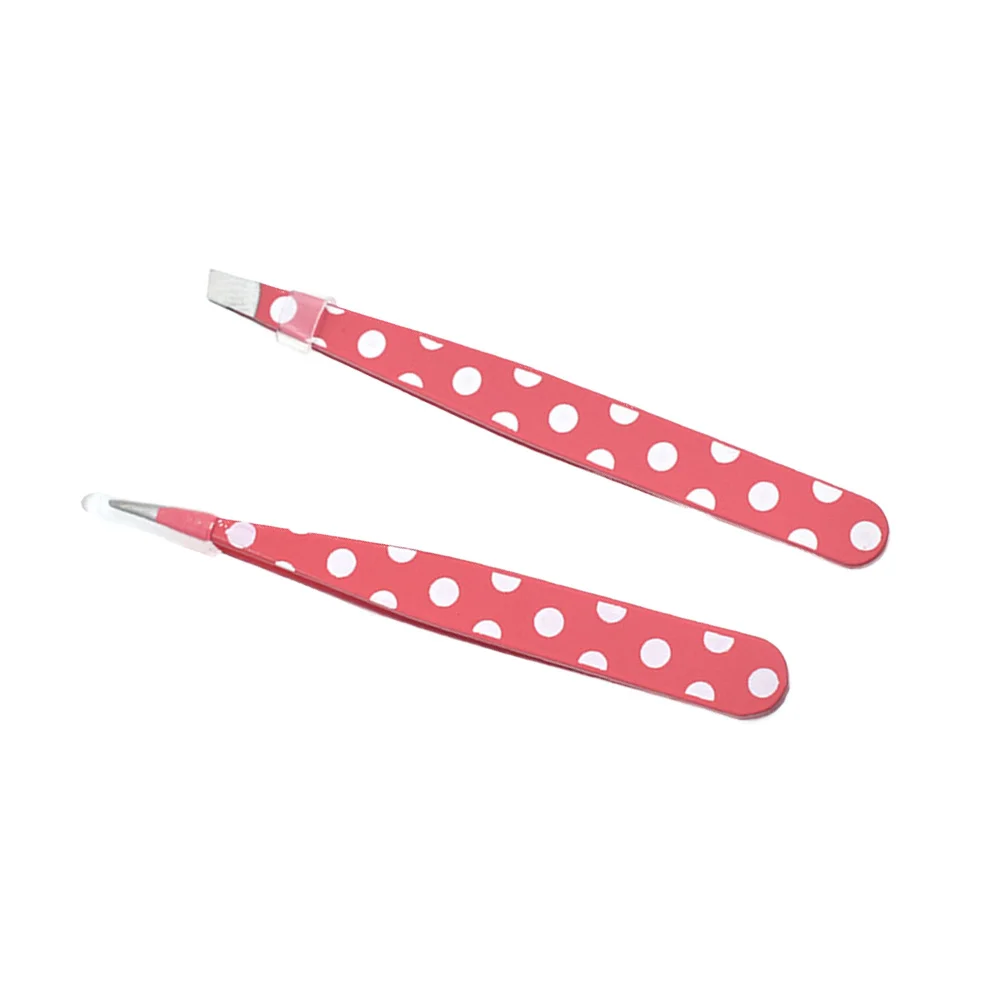 2 Stück Augenbrauenpinzetten aus Premium-Edelstahl, tragbar, leicht, Make-up-Pinzette für Damen und Herren, Gesichtshaarentfernung, ausgewogen