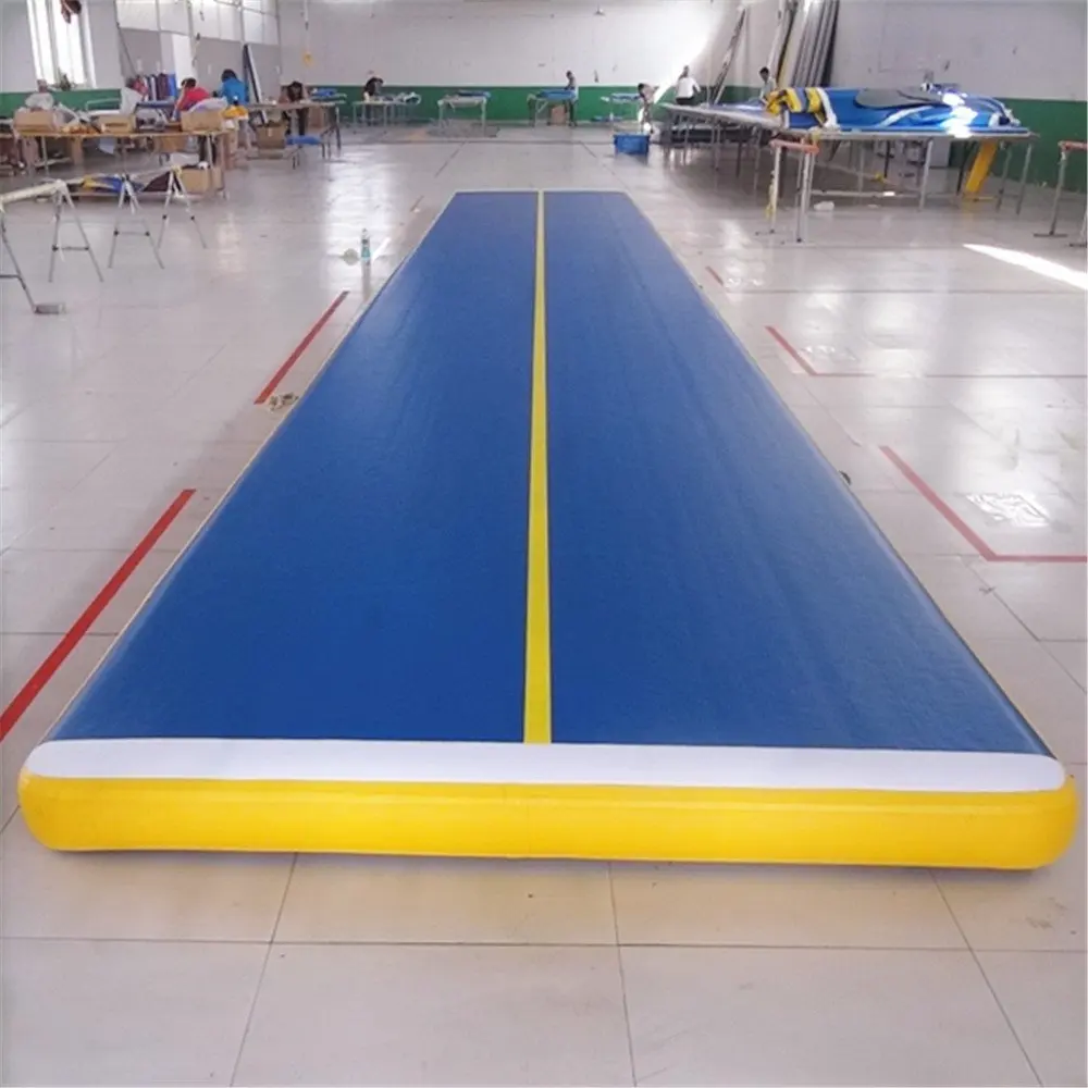 HIBADOU Air Floor Track Tumbling Gymnastikmatte 6 * 2 * 0,2 m Air Track Bodenmatte Aufblasbare Gymnastikmatte Landungsmatte mit einer Pumpe