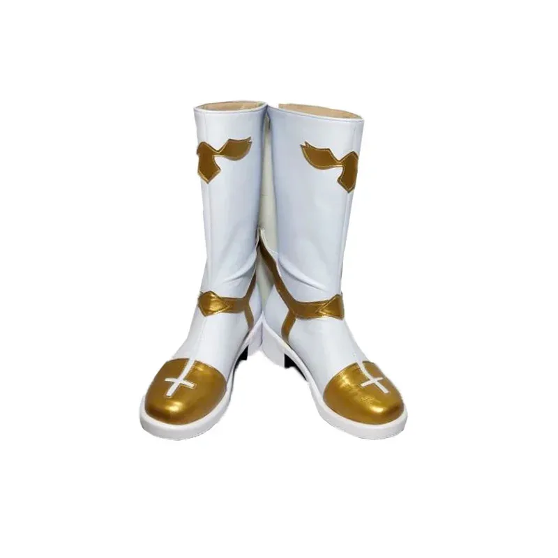 

2025 Fate Grand Order Rider Astolfo PU Leather Anime Cosplay Boots Halloween Party Shoess;3,k8't,