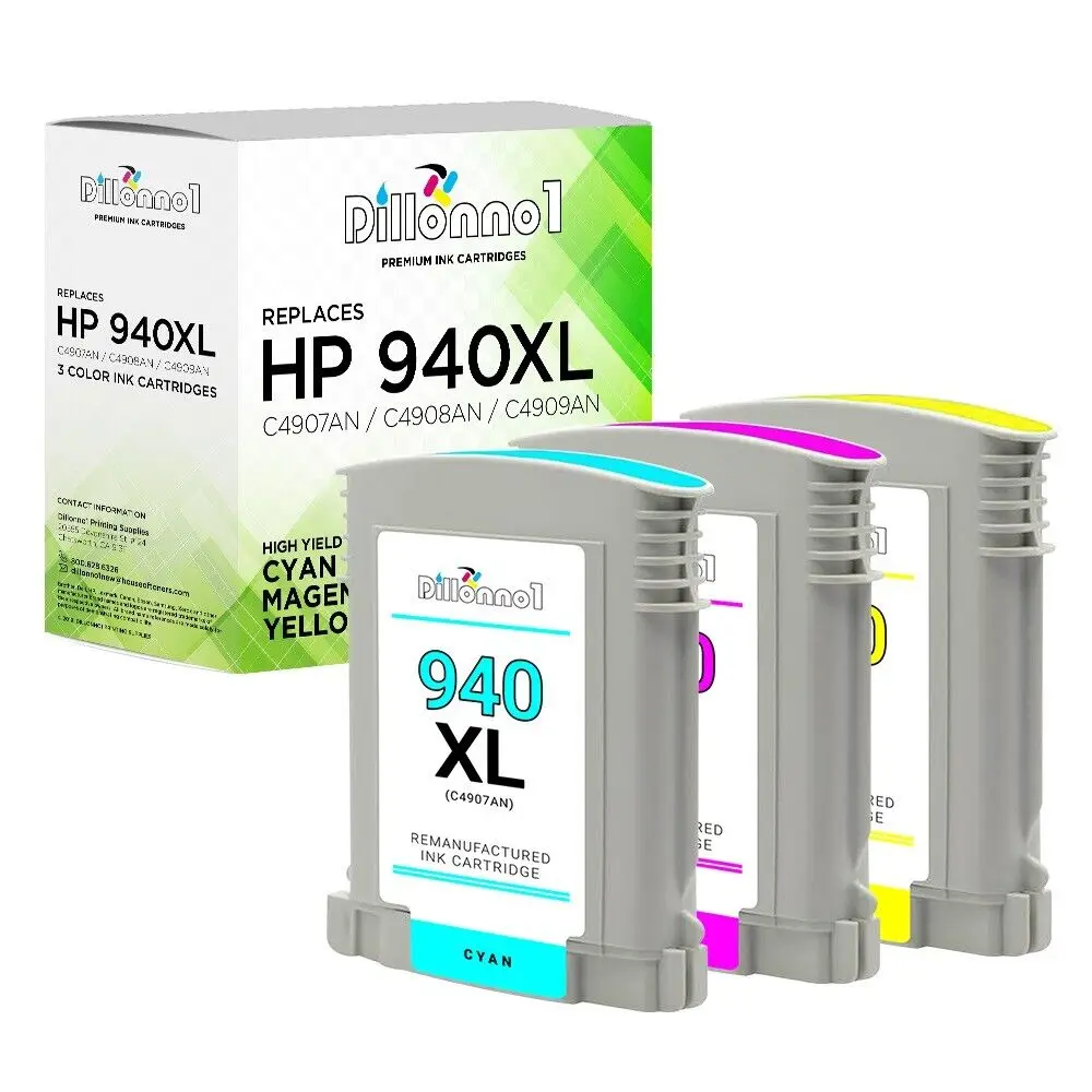 3PK # 940XL สำหรับ HP Officejet Pro 8000 8500 Series