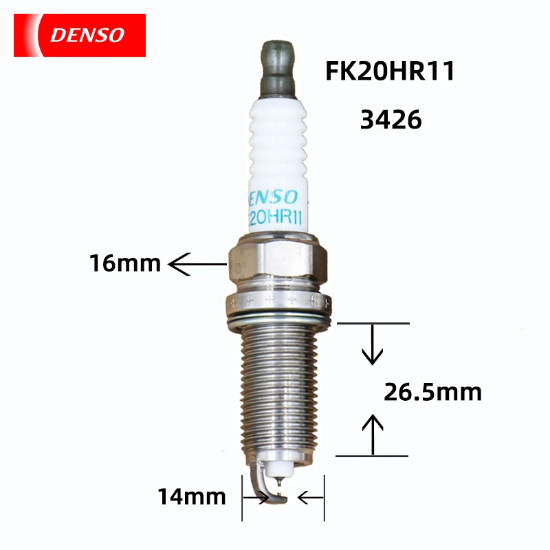 DENSO Iridium Platinum two-pin spark plug FK20HR11 3426 is suitable for Lexus crown razor nozzle