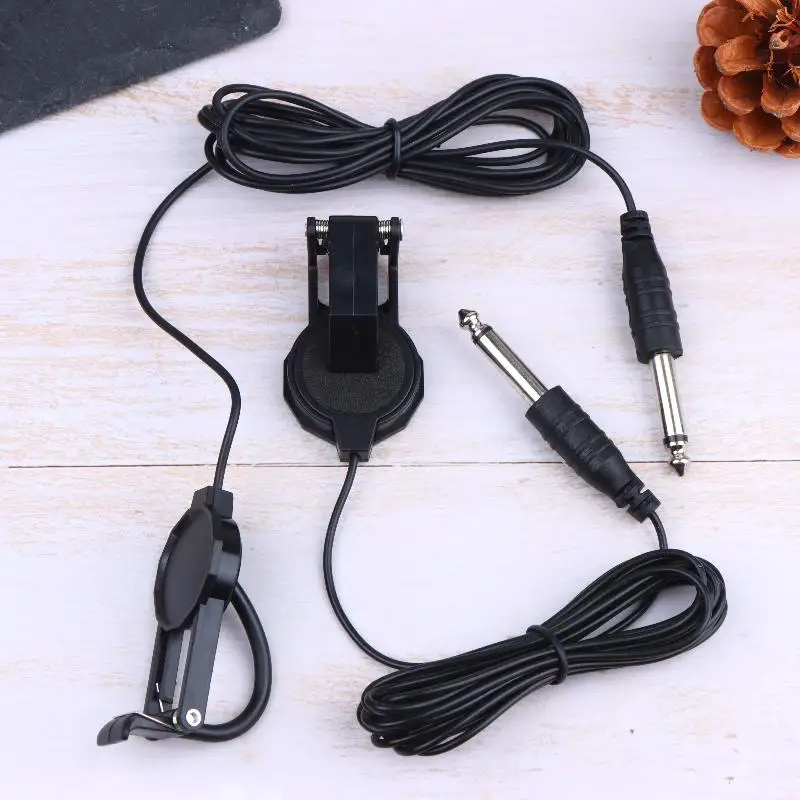 Versatile 2.5M Acoustic Guitar Pickup with Clip On Feature and High Fidelity Sound for Gigs