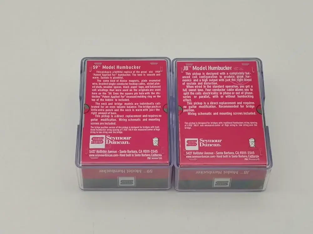Pastillas de guitarra eléctrica con rodamiento caliente, modelo 59 y pastilla JB Humbucker 4C, color negro