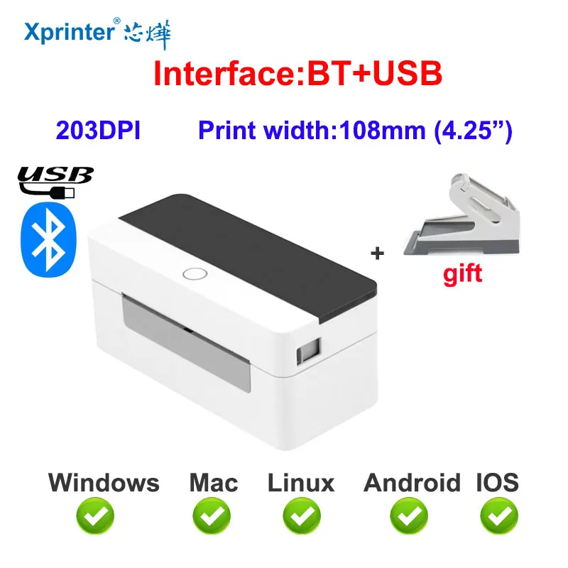 2025 Xprinter 4Inch 152mm/s Thermal Label Printer Barcode Sticker Waybill Paper Support XP-D420B 460B QR Code For DHL Fedex