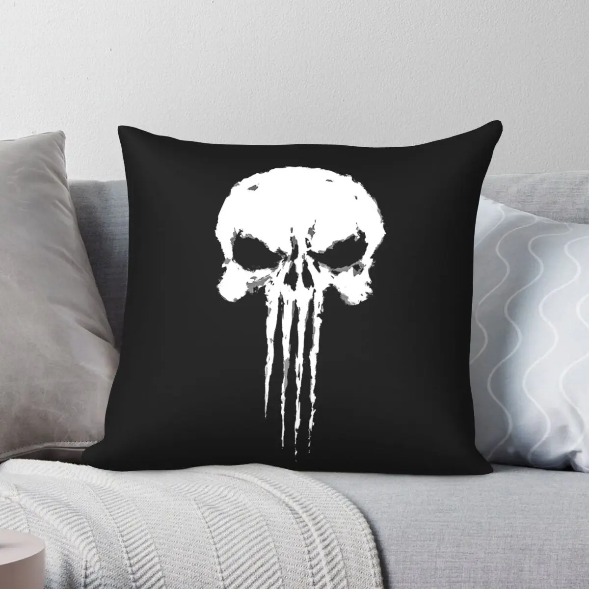 Skull Pirates Square Pillowcase Polyester Linen Velvet Printed Zip Decor Sofa Cushion Cover Wholesale 18
