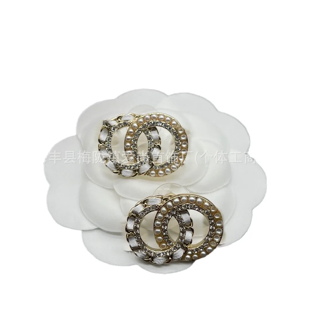 الفرنسية نمط جديد قصر المشاهير الماس مطعمة إلكتروني أقراط اللؤلؤ