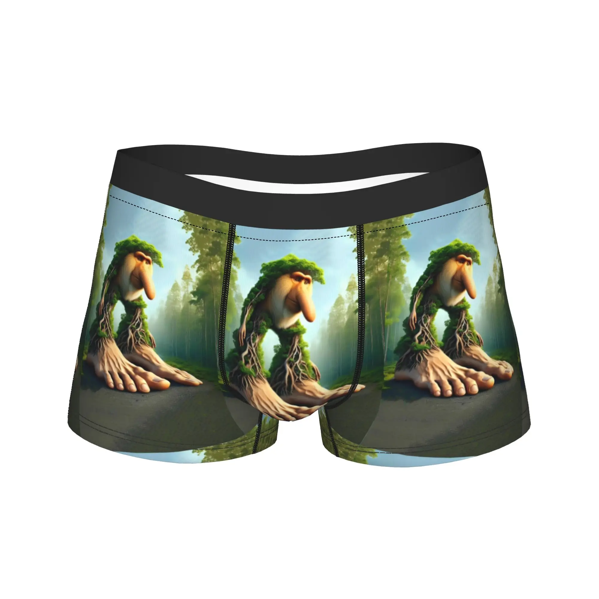 

Детские утепленные забавные трусы-шорты с принтом, высококачественные мужские дышащие боксеры с узором, большие размеры