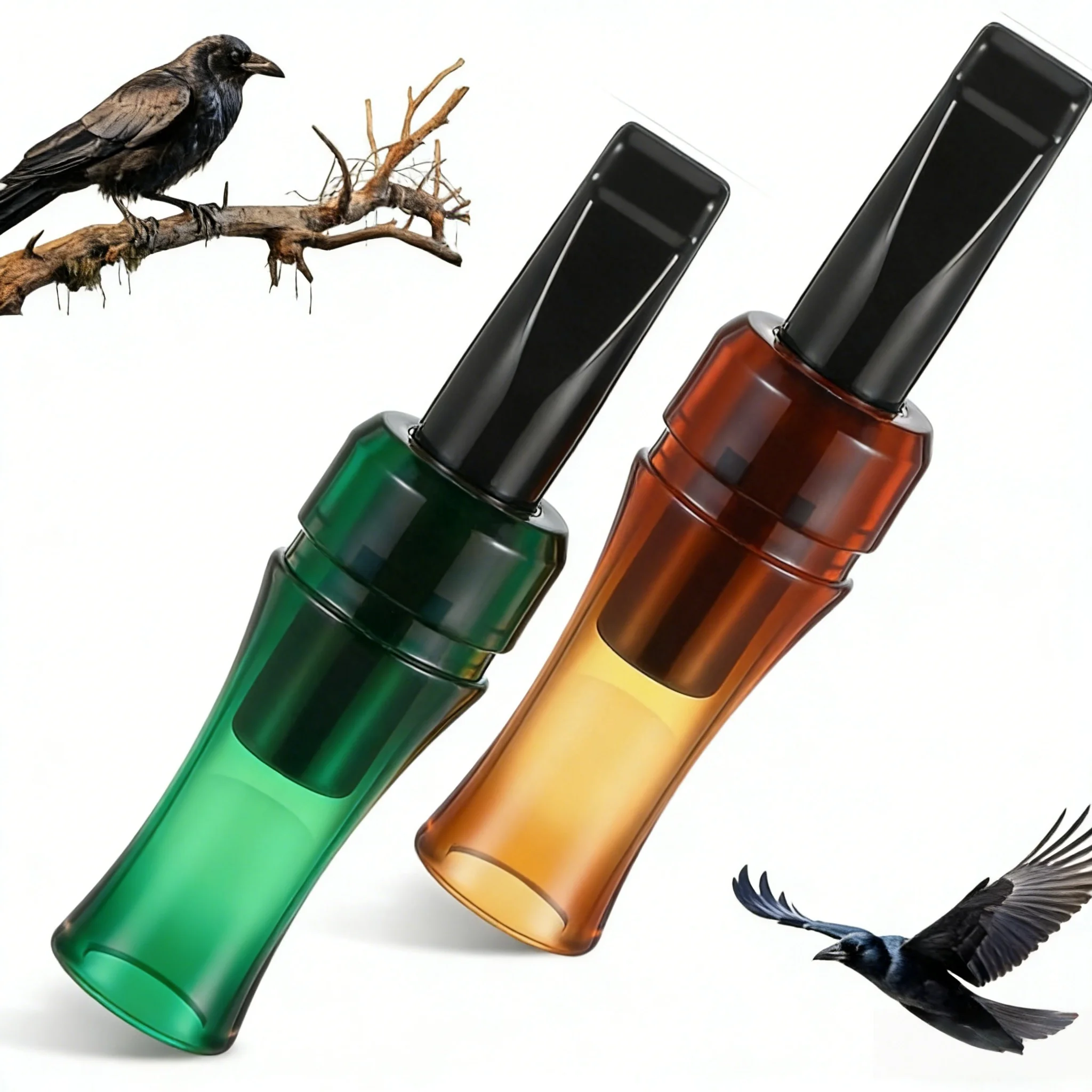 Portable Crow Caller Whistle,Outdoor Hunting Bird Luring Device with Loud Crow Attractor Sound for Outdoor Enthusiasts&Beginners