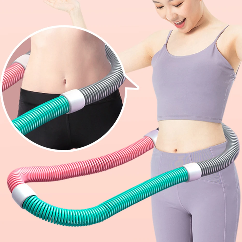 

Soft Spring Hoop Quiet Design Foldable Waist Toning Hoop Belly Exercise Hoop Waist Training Circle for Cardio Exercise