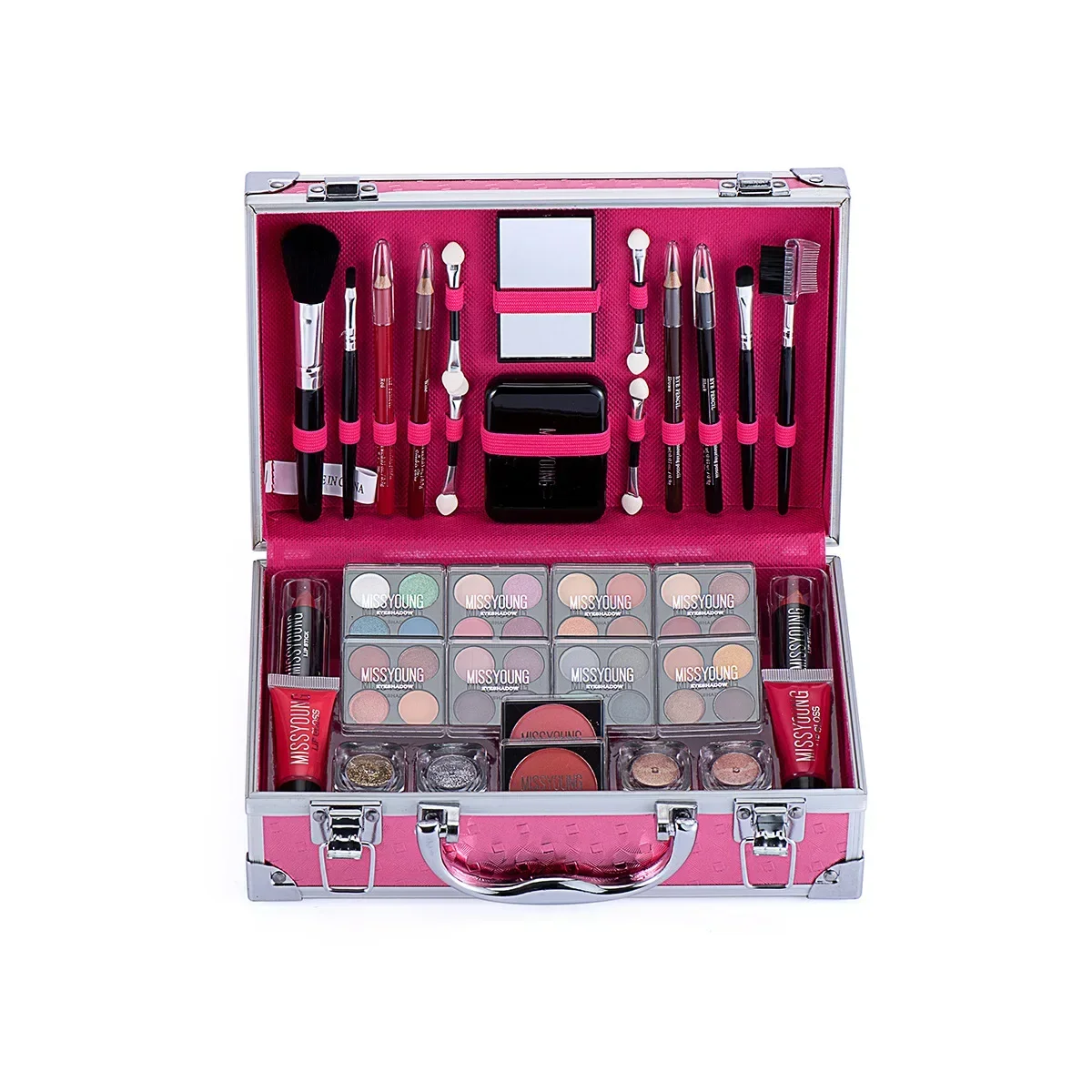 Kit de maquillaje profesional completo, conjunto de 56 piezas, sombra de ojos, lápiz labial, combinación de belleza, caja de regalo, regalo de Navidad, artistas