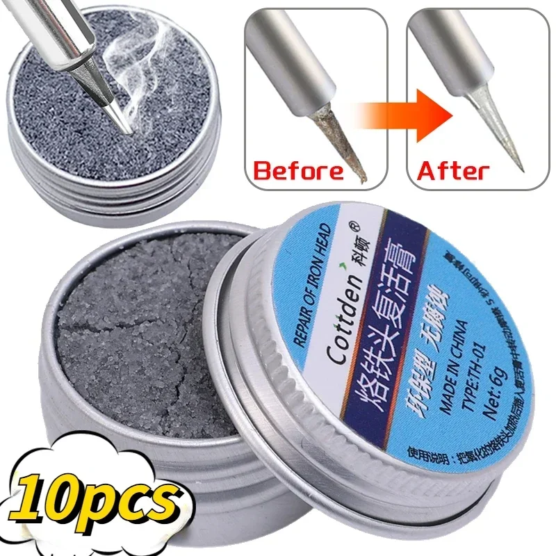 10/1Pcs Soldering Iron Tip Refresher Non-stick Tin Solder Cream Clean Paste for Oxide Head Resurrection Oxidative Activator