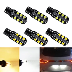 6x W5W LED 빛 T10 24SMD 자동차 사이드 웨지 돔 전구 194 168 2835 화이트 따뜻한 화이트 신호 램프