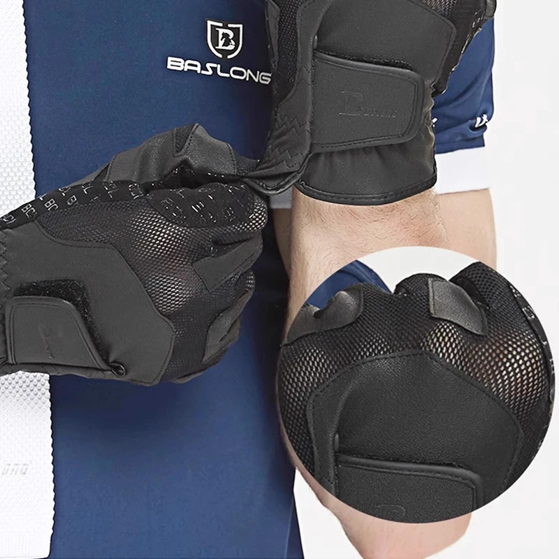 Baslong Спортивные перчатки для верховой езды Велосипедные перчатки Перчатки для верховой езды для взрослых и детей в одном стиле Дышащие высокоэластичные нескользящие перчатки