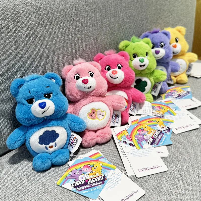 Classic Anime Genuine Care Bears Plush Dolls Keychains Small Pendant Back Hangings Christmas Birthday Graduation Gifts