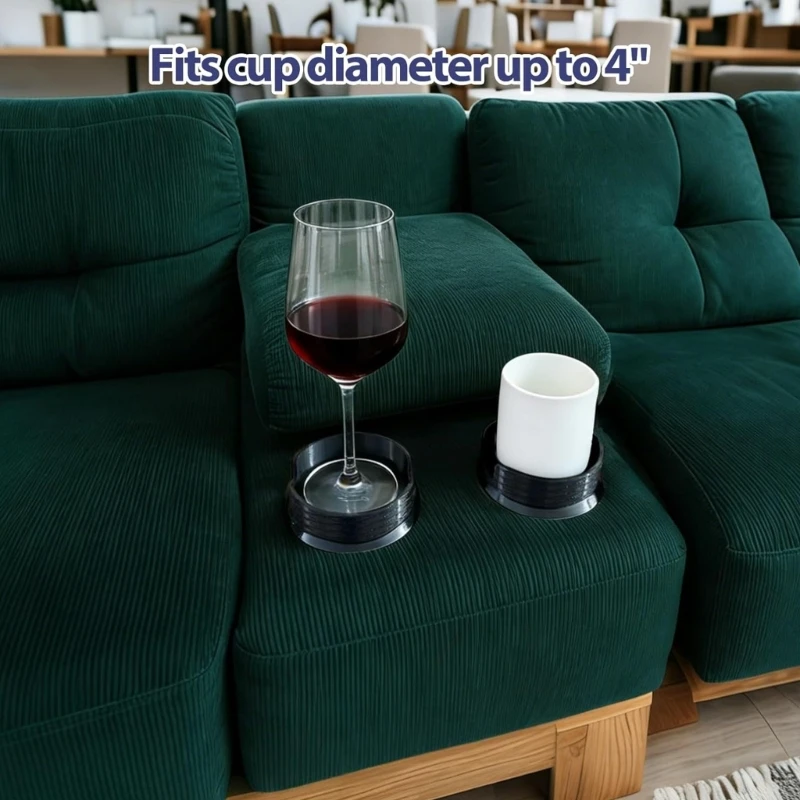 Clamps On Drink Tray Cup Holders For Multiple Seating Option No Drilling Needed C7AC