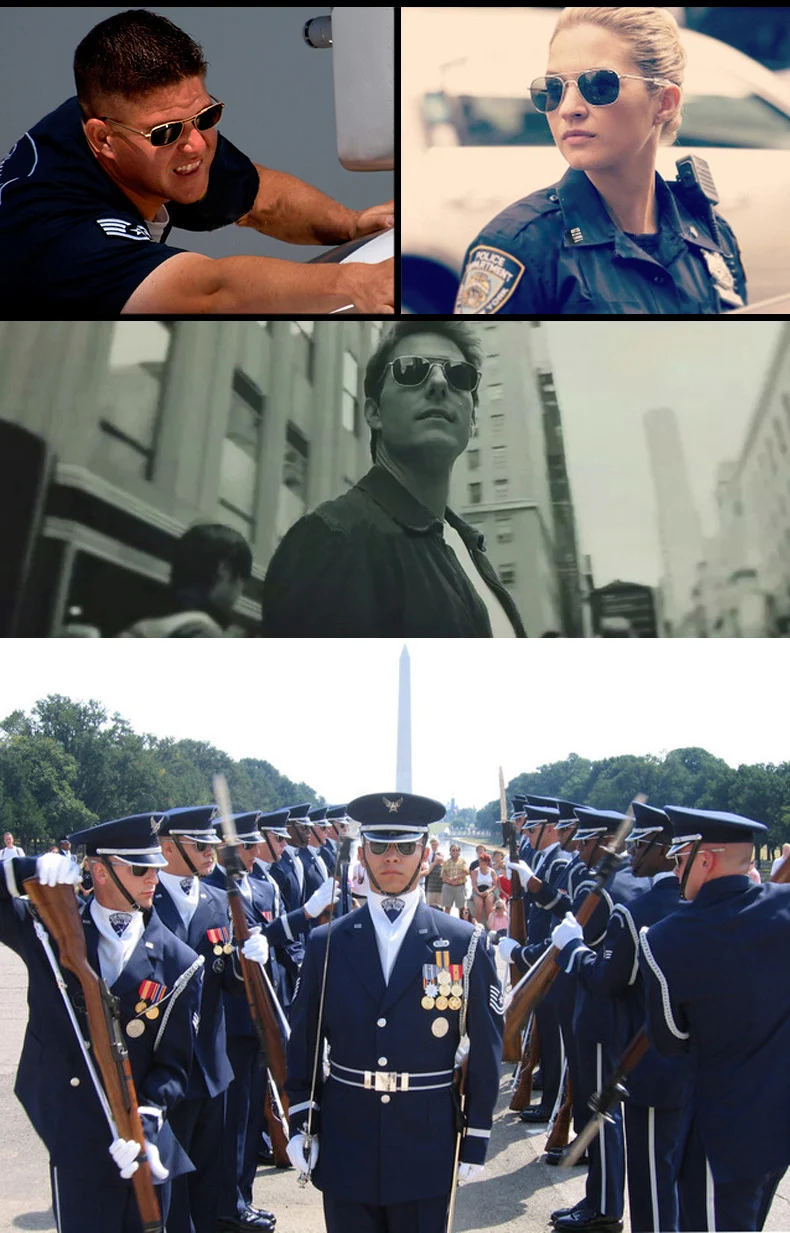 RE Sonnenbrille Mann USA Armee Militär Luftfahrt Pilot Sonnenbrille Glaslinse Frau Luxusmarke Retro Titan Rahmen Hohe Qualität – Detail 7