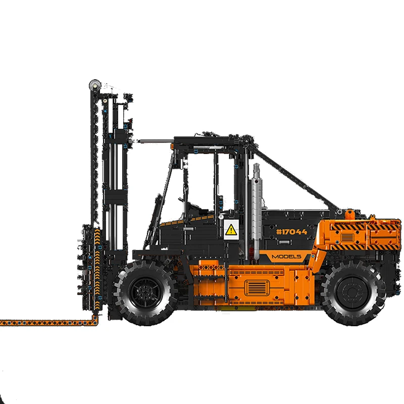 Klemmbausteine Schwerlast-Gabelstapler 1:6 mit Motor Bausteine MouldKing 17044 Stapelkran Modellbausatz Jungen Spielzeug Erwachsene Kinder Geschenk 4579 Teile