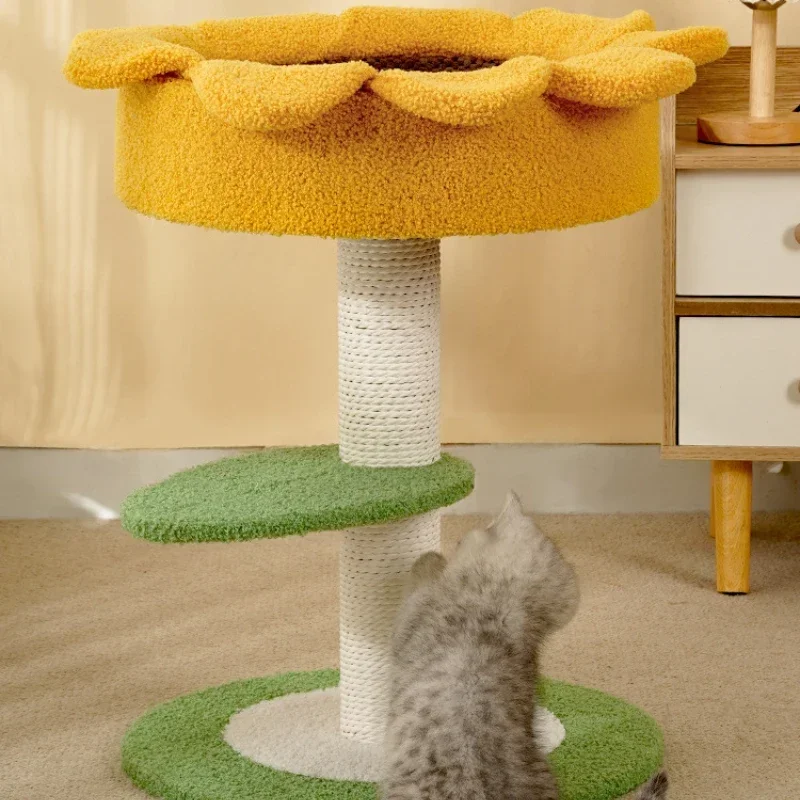 

Cat Tree Spacious Sisal Rope Ladder Hammock Perch Stand Play House Platform Cat Scratcher for Small Cats Kitten