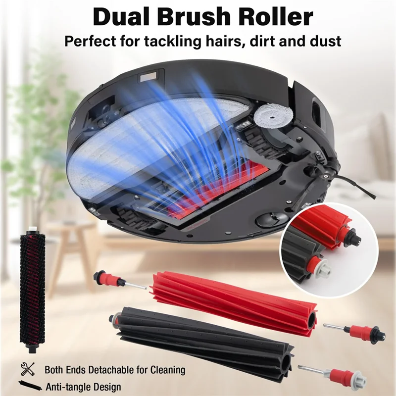 

KYCOR-Accessories Kit For Roborock S8 Maxv Ultra Robot Vacuum,Main Brushes,Dust Bags, Mop Cloths, Filters,Side Brushes