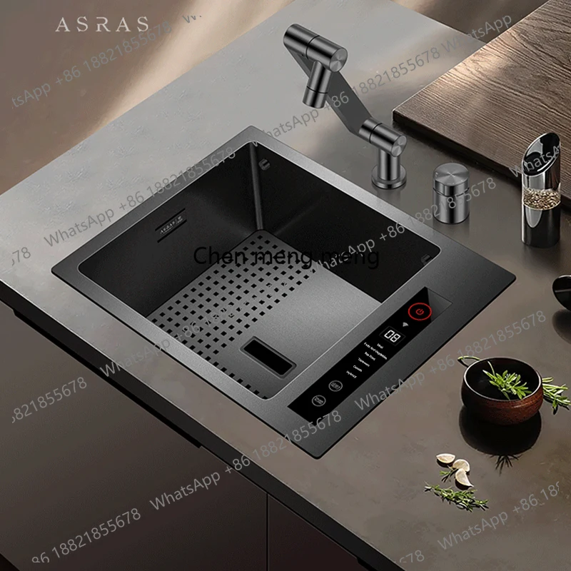 New Nano Hidden Smart Purifying Island Kitchen Sink Single Bowl Fruit And Vegetable Washing Smart Purifying Sinks