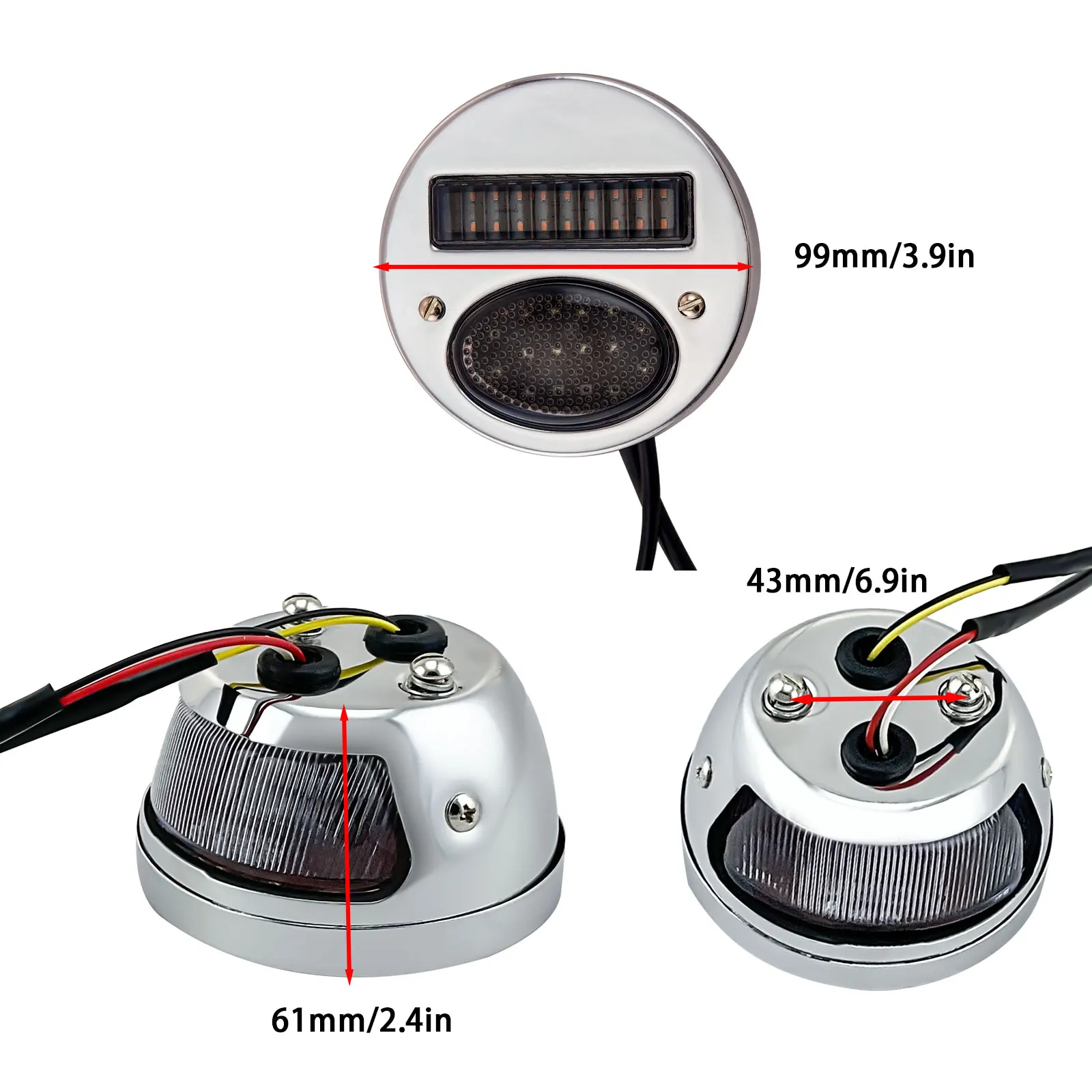 2Pcs Vintage Duolamp LED Tail Light Rear Stop Indicator With Turn Signals&License Plate Lamp For Ford Model A Hot Street Rat Rod