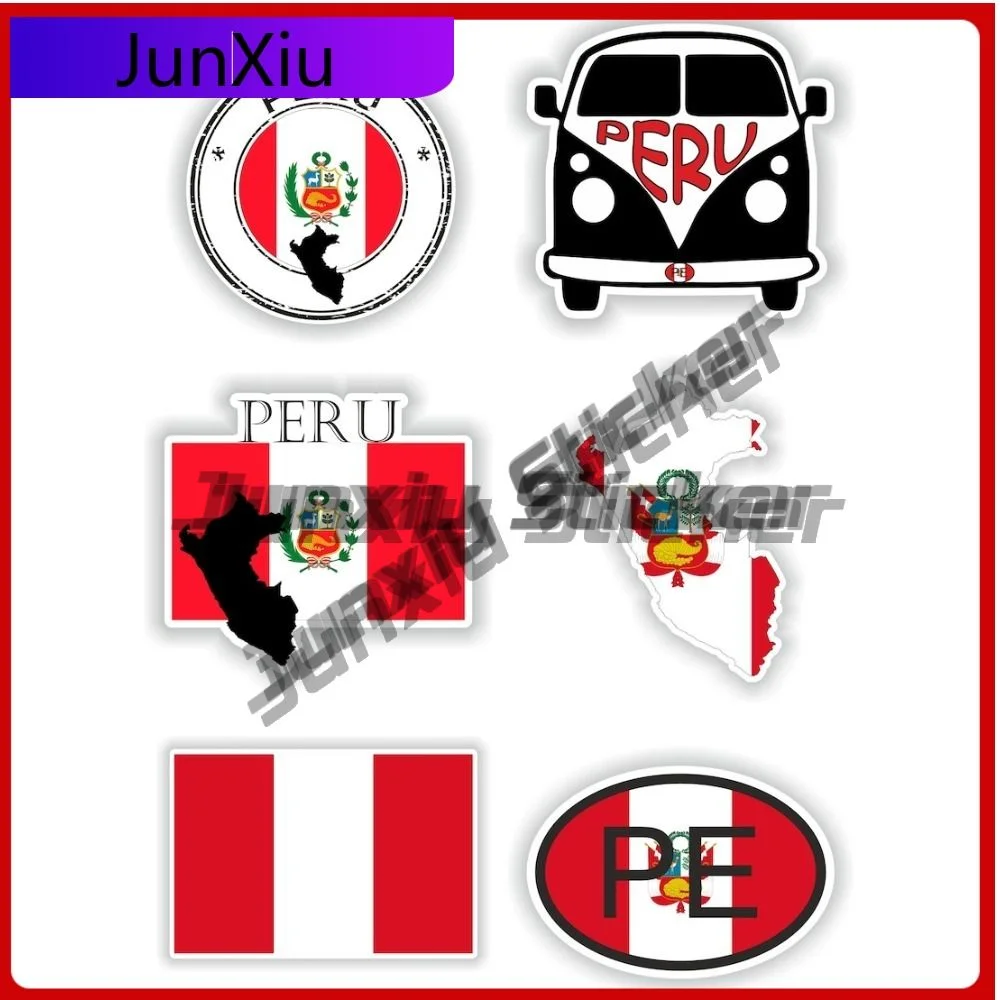 

Peru Flag National Emblem Sticker Custom Stickers X 500 Motorcycle Stickers Electric Scooter Accessories Sticker Camping Jdm Car