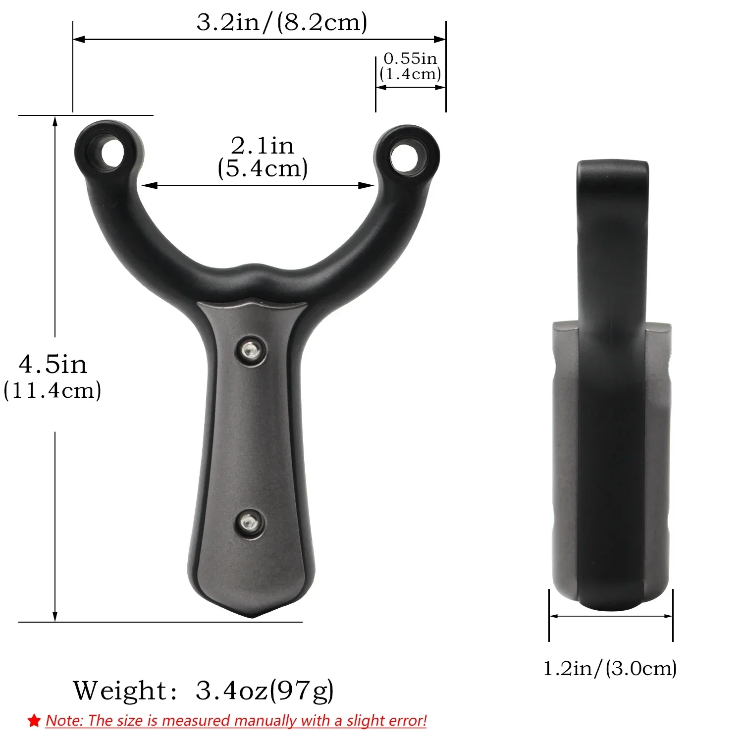 High-strength Resin Slingshot With Built-in Steel Plate Durable and Portable Sling Available In Two Colors
