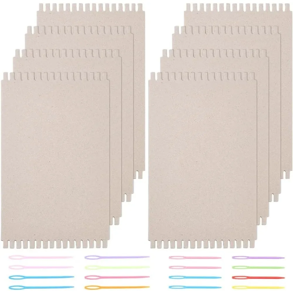 8-pcs-tears-de-tecelagem-de-papelao-16-pcs-agulhas-de-costura-de-plastico-de-seguranca-cartao-largo-tear-placas-de-tecelagem-tear-ferramentas-fazendo-kit