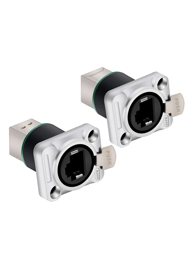 1PC RJ45 Shield Netwerkconnector 8p8c Vrouwelijke Paneelmontage Sockets RJ45 Ethernet Connector, Normale en Rechte Hoekstijlen voor opties - afbeelding 2