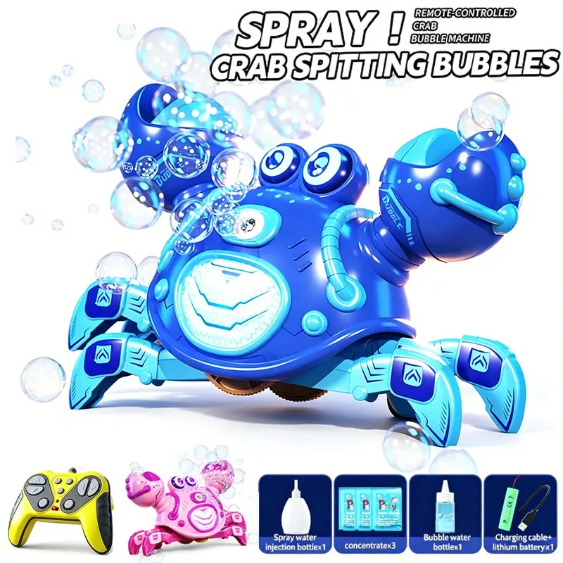 

JJRC New Q227 Multi-function RC Machine Crab 2.4G Remote Control Bubble Machine Spray Colorful Lights Toys Children's Christmas