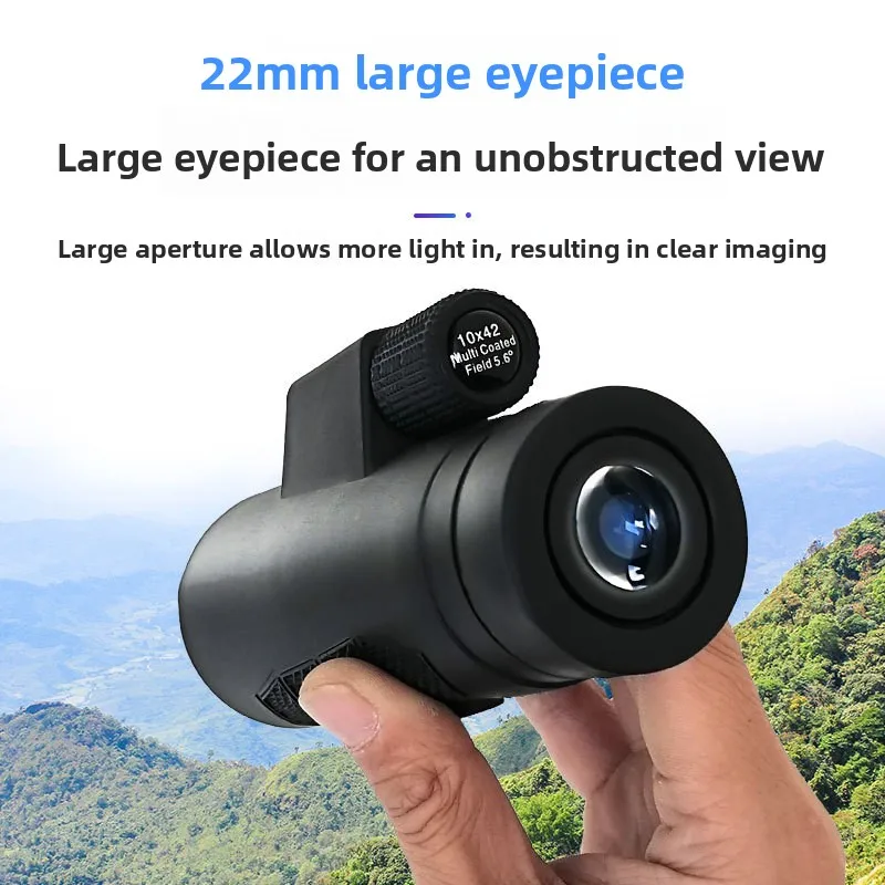 

10X42 Outdoor Convenient High Definition Low Light Night Vision Monocular Glasses, Mini New