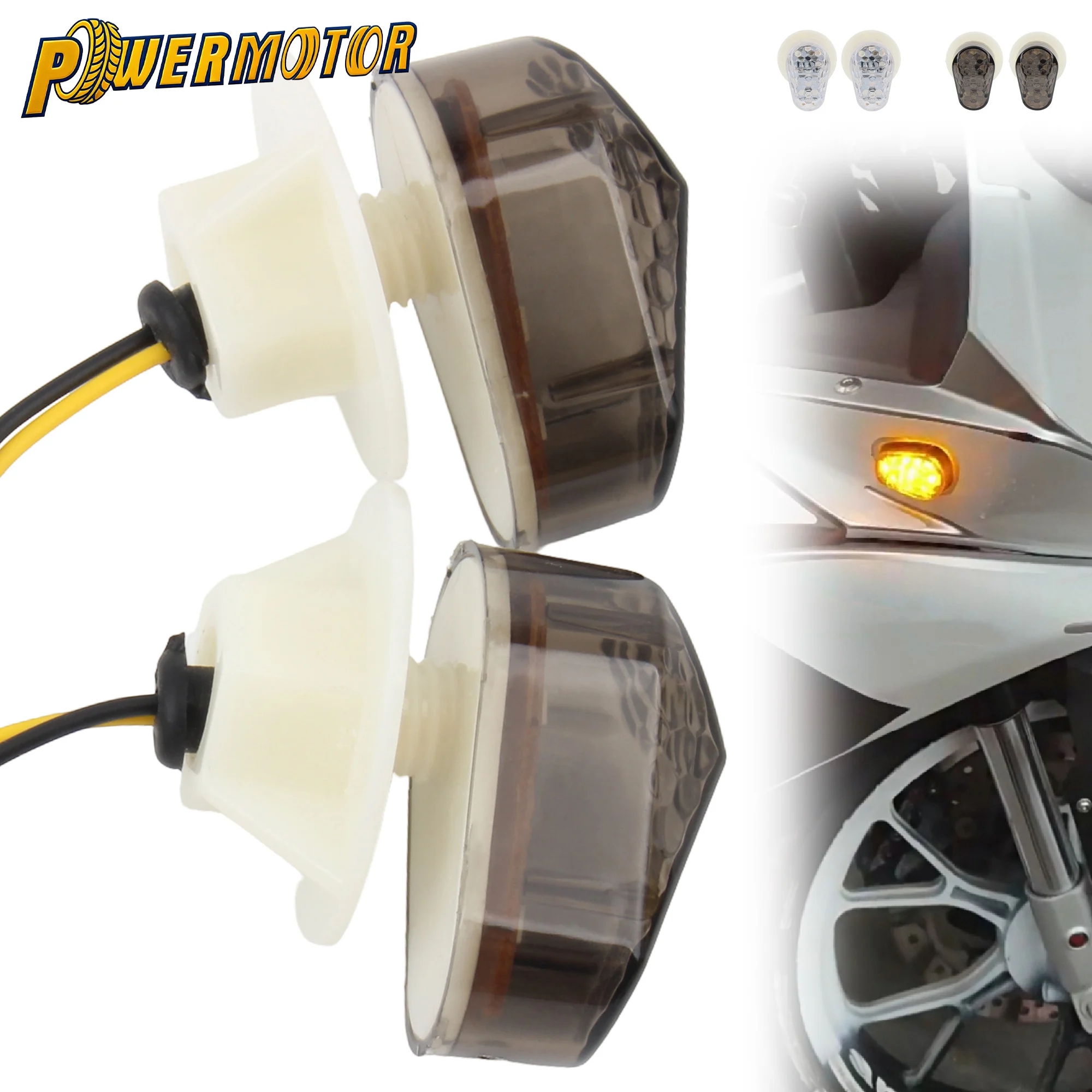 

1 Pair Motorcycle Mini LED Turn Signal Flush Mount Indicator Flashing Light For Yamaha YZF R1 R6 R6S R3 R6S FZ1 FZ6 FZ8 FAZER