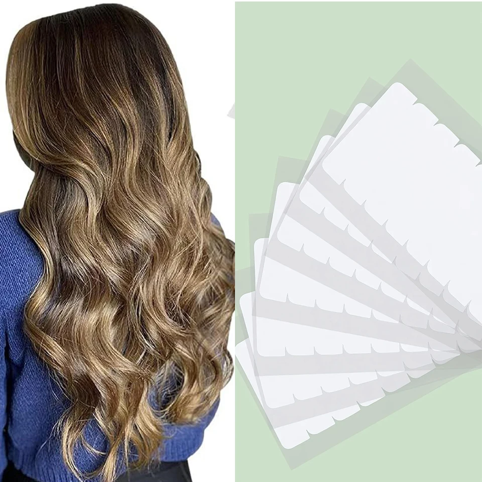 60/120/180/360pcs Hair Extension Tape Tabs,Double Sided Tape in Extension,Adhesive Wig Tape  Beauty Tool for Hair Extensions Wig