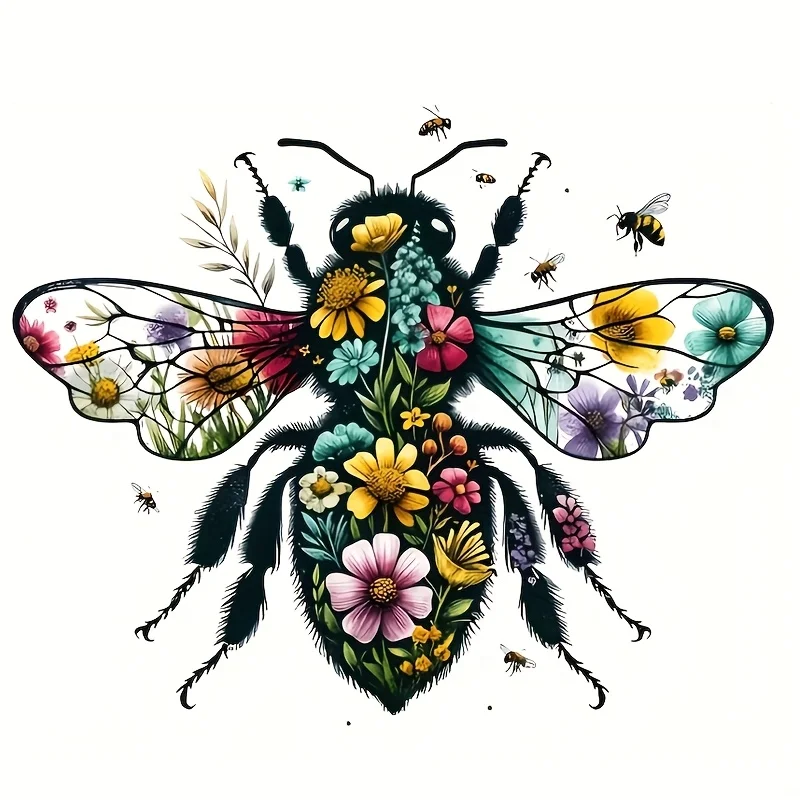 7-Inch Bee Vinyl Sticker, Suitable for Cars, Laptops, Bottles, Trucks, Phones, Motorcycles, Windows, Walls, And Cups