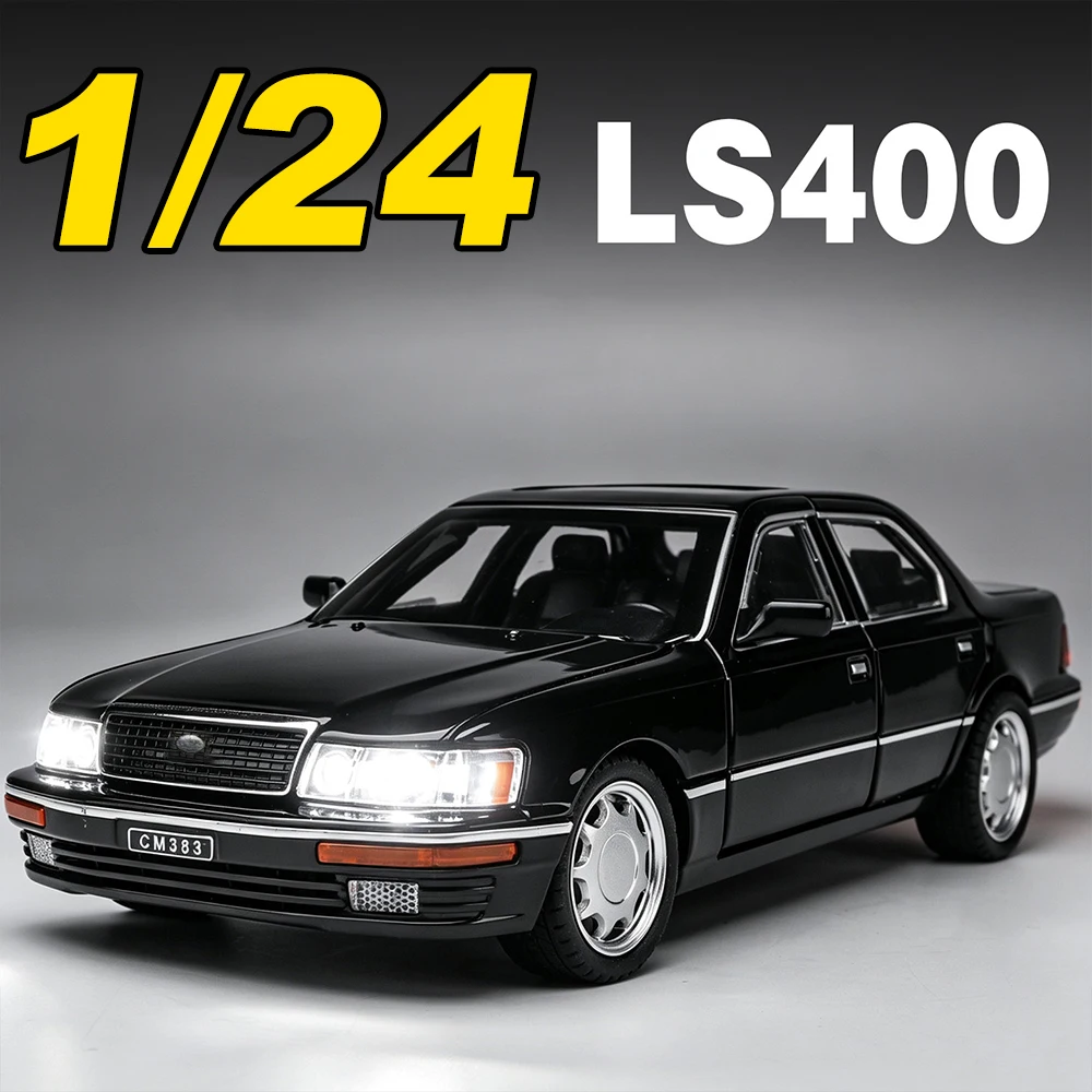 

1:24 LS400 GX550 Miniature Toys Car Alloy Diecast Model Front Wheel Steering Metal Body Pull Back Doors Opened Cars Boy's Gifts